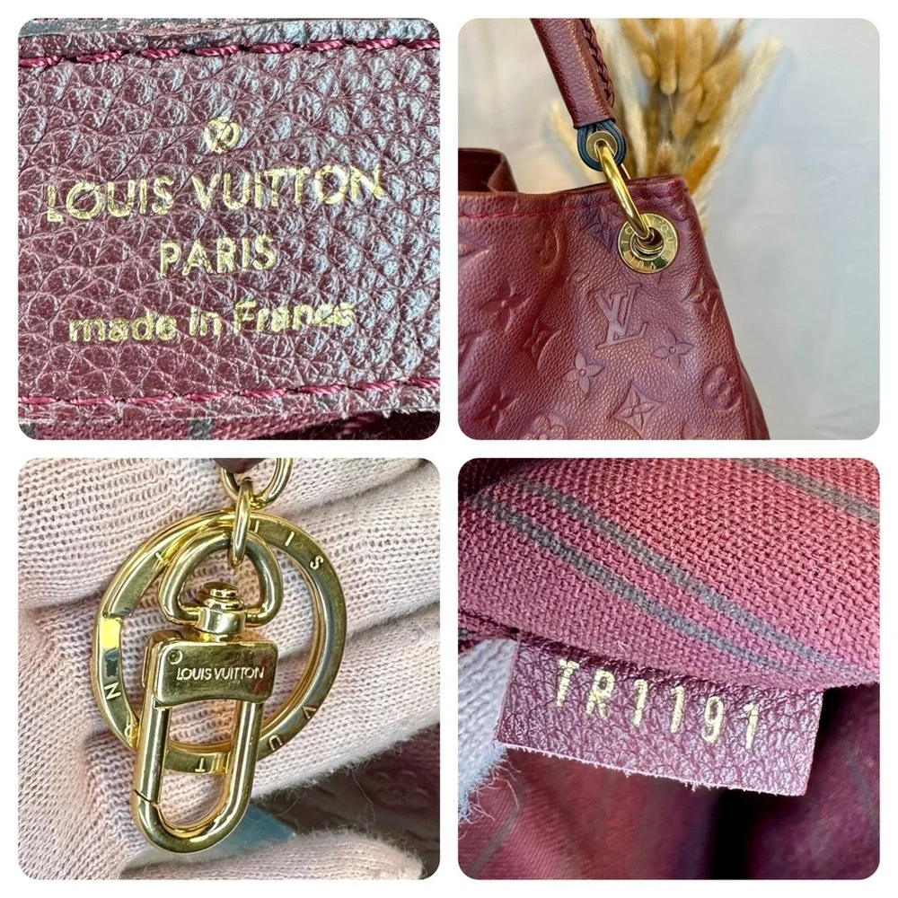 EUC Louis Vuitton Raisin Empreinte Monogram Leather Artsy MM